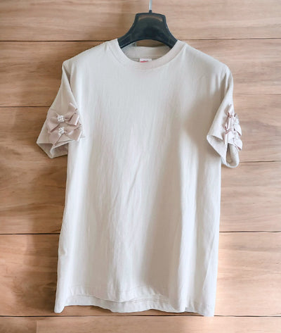 人気 リボン 半袖  デコレーション Tシャツ 4色 DCP00013-【デコレーションコレクション】半袖Tシャツ