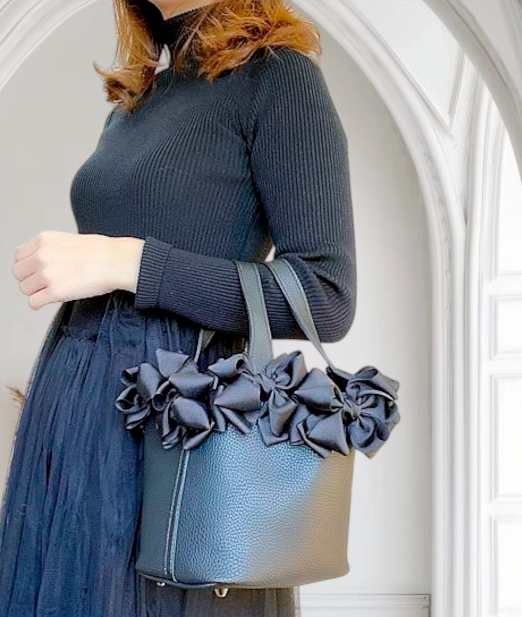芦屋グレイス RibbonDress カゴ風バッグ リボン トートバッグ
